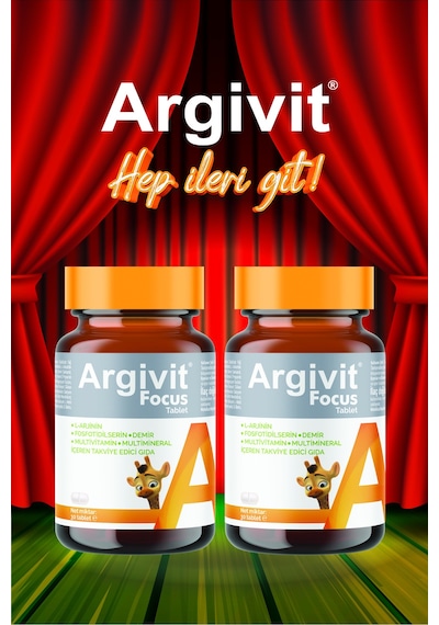Focus 2 Li Paket L-arjinin, Fosfotidilserin, Demir, Multivitamin Ve Multimineral İçeren 30 Tablet