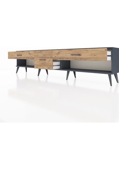 Arges Tv Ünitesi 3 Çekmeceli 220x30x51 Antrasit-çam Atlas Çam/atlas Çam - Antrasıt Arges Tv Ünitesi 3 Çekmeceli 220x30x51 Antrasit-çam Atlas Çam/atlas Çam - Antrasıt