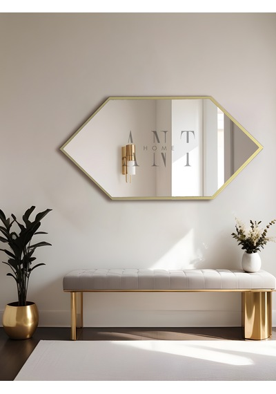 Ayna, Duvar Aynası, Konsol Aynası, Holl Aynası,dekoratif Ayna Gold