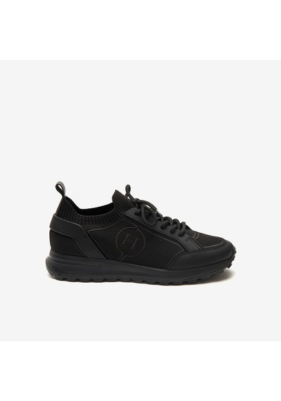 Siyah Sneaker Erkek 24314 Huds Triko Nakış