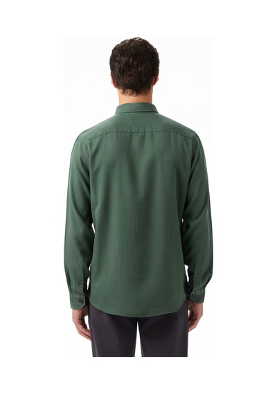Nautica Erkek Yeşil Classic Fit Gömlek Düz W57232t Yeşil