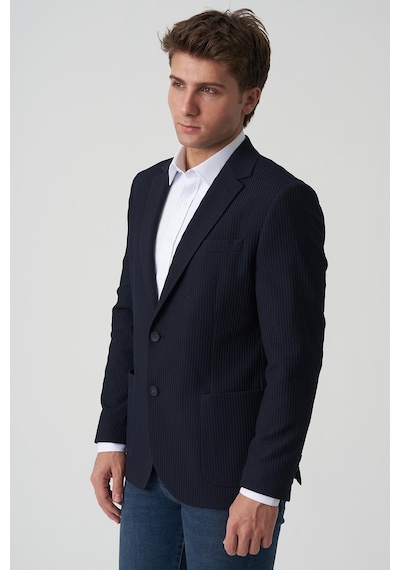White Stone Almada C4017 Slim Fit 6 Drop Ceket Laci Laci