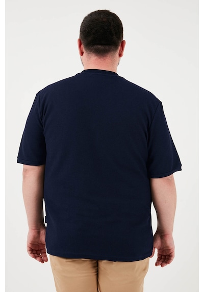 Buratti Büyük Beden Pamuklu Regular Fit Erkek T Shirt 5902653B Lacivert