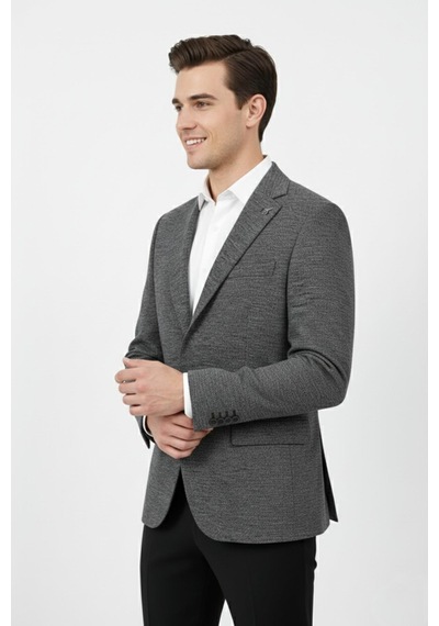 Suitmen Erkek Tek Spor Ceket Çift Yırtmaçlı Bgl-st04980 Füme
