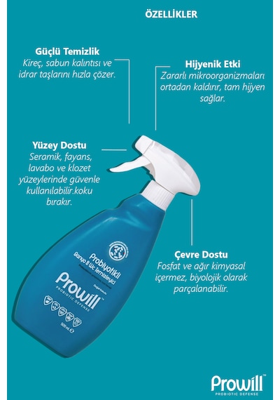 Probiyotikli Banyo Ve Tuvalet Temizleyici 400 Ml - Kötü Koku Önleyici Sprey Tekli