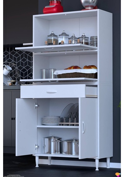 Vio 70 Cm Çekmeceli Kapaklı Çok Amaçlı Kiler Dolabı Ve Mutfak Düzenleyici 70 Cm