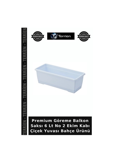 Premium Göreme Balkon Saksı 6 Lt No 2 Ekim Kabı Çiçek Yuvası Bahçe Ürünü