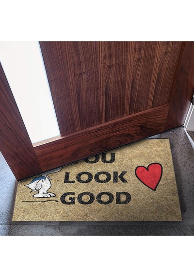 Tasarımlı Dekoratif Kapı Önü Paspas, Dış Mekan/ev İçi/banyo/mutfak/yatak Odası/giriş Paspasları You Look Good, 40x60 Çok Renkli