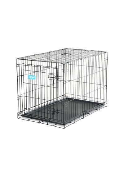 Güvenli Ve Katlanabilir Tek Kapılı Metal Köpek Kasası, Orta