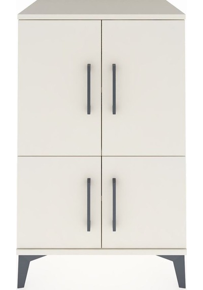 Hyperion Komodin Tek Raflı Tek Çekmeceli 4 Kapaklı 60x44x96 Aytaşı-aytaşı Aytası