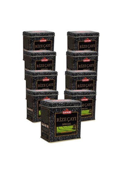 Rize Çayı Hediyelik Teneke Kutu 200 Gr. Dokuzlu Paket