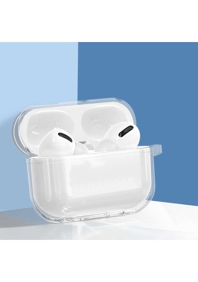Apple Uyumlu AirPods Pro 2 Kılıf Şeffaf Sert Kristal Kılıf Sert Pc Şeffaf Kılıf 14 001