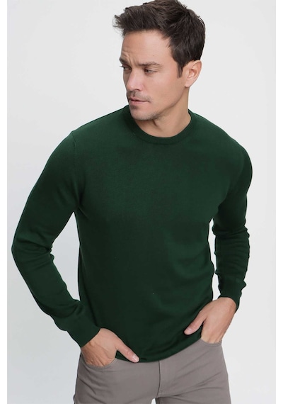 Morven Basic Dinamik Fit Rahat Kesim Bisiklet Yaka Triko Kazak 99kc017005710 Haki