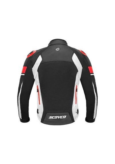 Scoyco Jk152 Motosiklet Montu 4 Mevsim Pu Dayanıklı Kumaş Deri Motorcu Mont Red