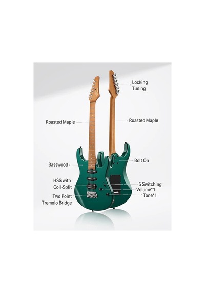 Donner Dst-700 Elektro Gitar Yeşil 104082562502