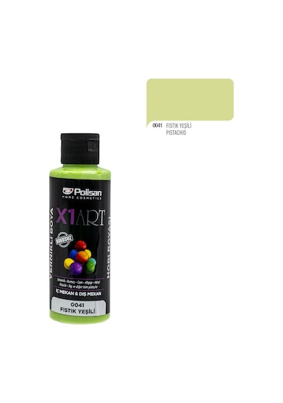 Polisan X1Art Vernikli Hobi Boyası 120Ml - 0041 Fıstık Yeşili