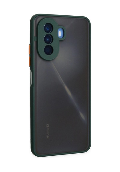 Huawei Nova Y70 Kılıf Montreal Silikon Kapak - Yeşil -