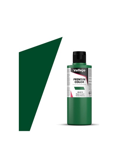 Vallejo 63013 200 Ml. Basic Green, Premium Rc Color Serisi Model Boyası Renkli