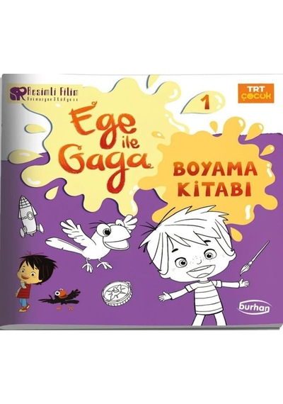 TRT Çocuk Ege ile Gaga Boyama Kitabı 1- Burhan Yayıncılık