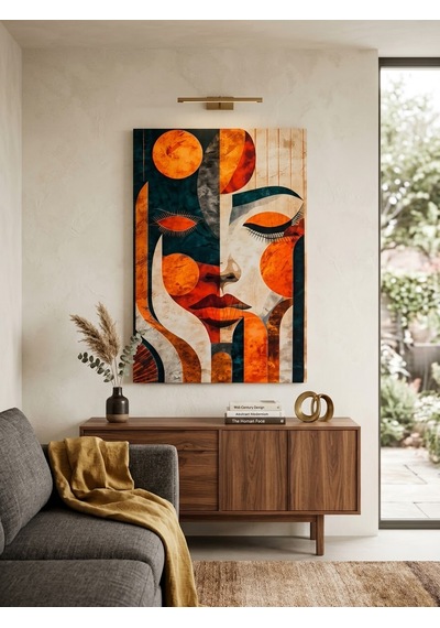 Tablo 60x90 Cm Büyük Boy Kafe Ve Salon Hediyelik Duvar Aksesuarı Açık Kahverengi