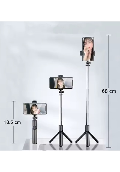 Atr-450 Bluetooth Kontrollü Selfie Çubuğu + Telefon Tripodu
