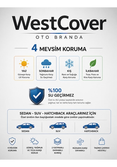 Bmw 3 Serisi E30 Uyumlu Gri-siyah Kaliteli Oto Branda 4 Mevsim Dolu, Güneş, Yağmur Ve Uv Korumalı Araba Çadırı