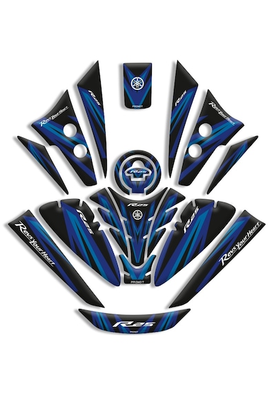 Yamaha R25 Tank Pad Full Set 2019/2024 Uyumlu 07 Çok Renkli