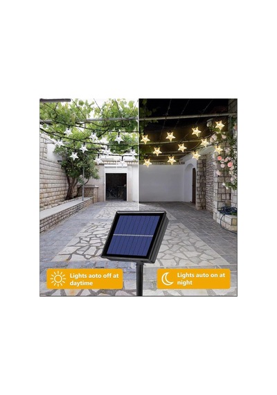 7 Metre 30 Yıldız Solar Led Işık Güneş Enerjili Dış Mekan Dekoratif Aydınlatma Diğer