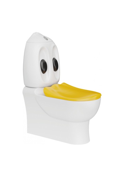 Ducky Duvara Dayalı Çocuk Klozet Takımı Beyaz