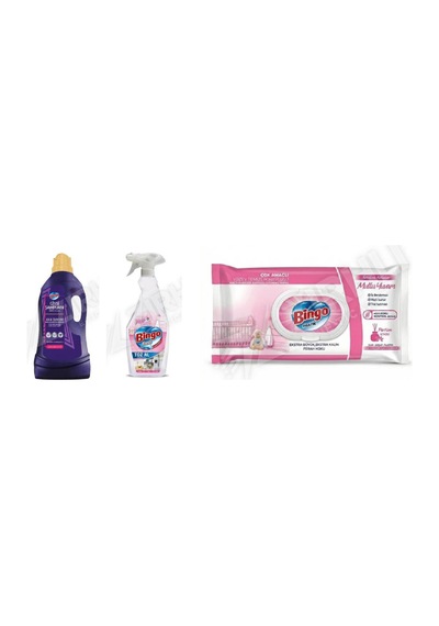 Bingo Giysi Şampuanı 3 L + Toz 750 Ml + Yüzey Tem.havlusu 96'lı 3'lü Set Diğer