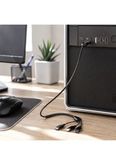 Hepu Hp-13 3in1 Çoklu Hızlı Şarj Kablosu Lightning Type-c & Micro Usb Çıkışlı Örgülü Kumaş Kablo Ev Araç Ve Ofis Uyumlu 1.2 Metre