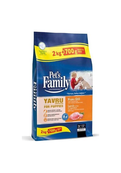 Yavru Köpek Maması Kuzu 2000+700g 1 Adet