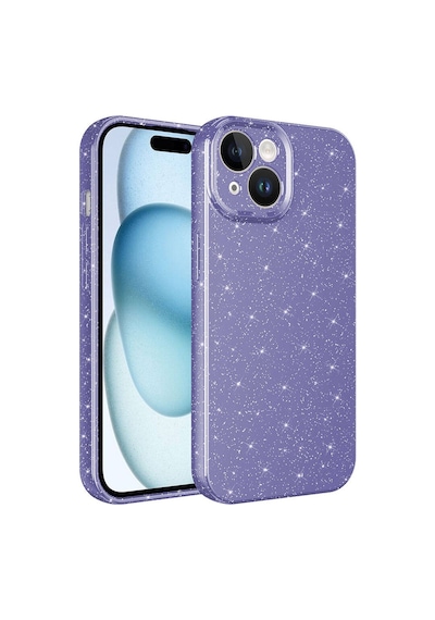 Forzacase Apple Uyumlu iPhone 11 Glare Serisi Kamera Korumalı Simli Silikon Kılıf Mor