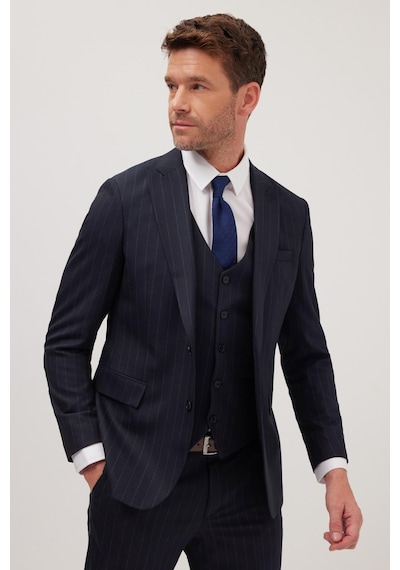 Tudors Erkek Slim Fit Lacivert Esnek Likralı Kumaş Sivri Yaka Yelekli Takım Elbise-41296 Lacivert Tudors Erkek Slim Fit Lacivert Esnek Likralı Kumaş Sivri Yaka Yelekli Takım Elbise-41296 Lacivert