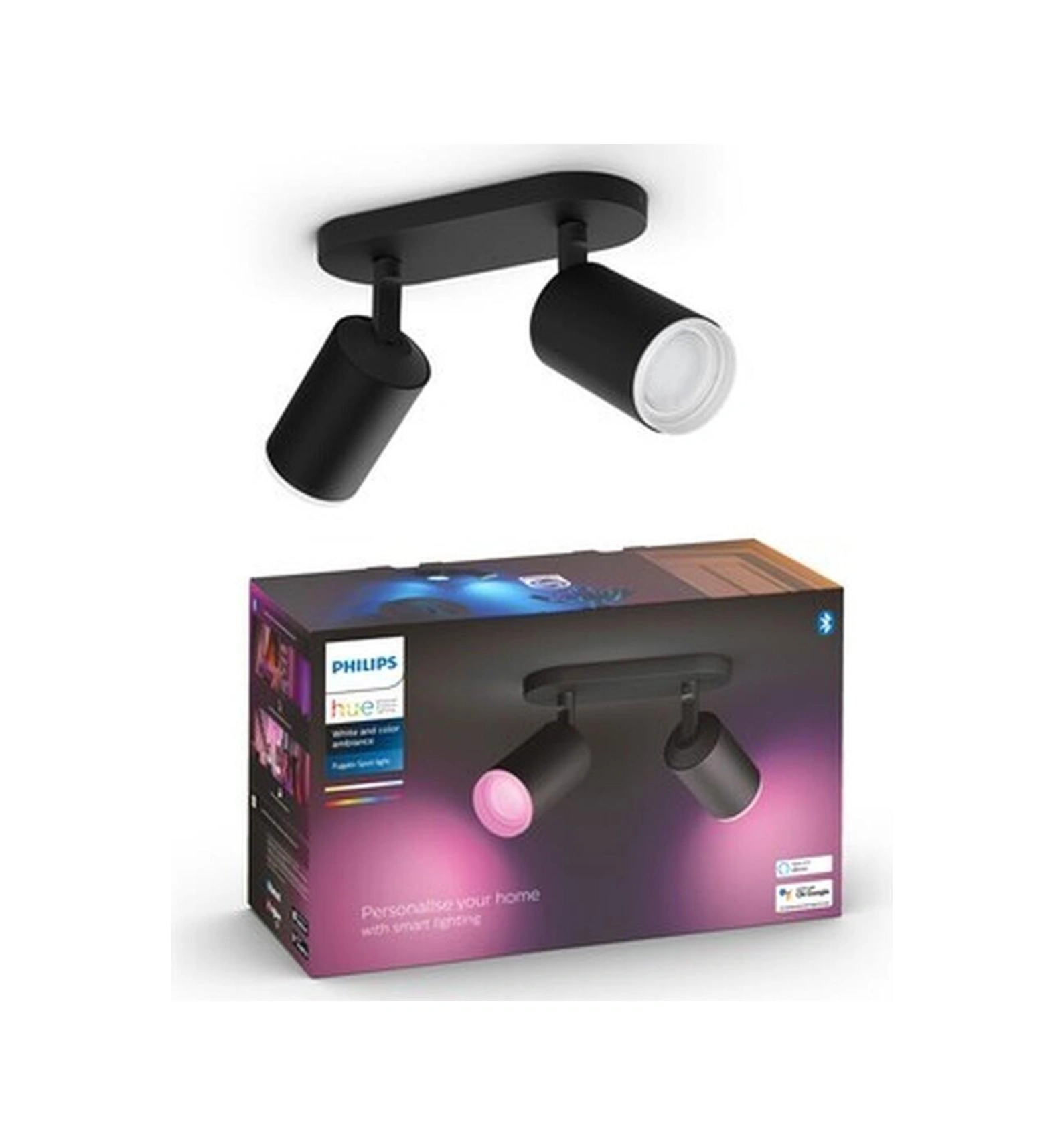 Philips Hue Fugato Akıllı Led Spot Lamba 2x4.2w Siyah -76361 Diğer
