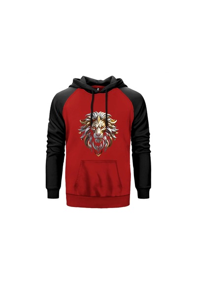 Silver And Gold Lion Kırmızı Renk Reglan Kol Sweatshirt