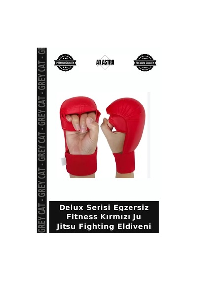Delux Serisi Egzersiz Fitness Kırmızı Ju Jitsu Fighting Eldiveni Çok Renkli