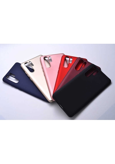 Noktaks - P30 Pro Uyumlu - Kılıf Mat Soft Esnek Premier Silikon Kapak - T7362 - Mürdüm Mürdüm