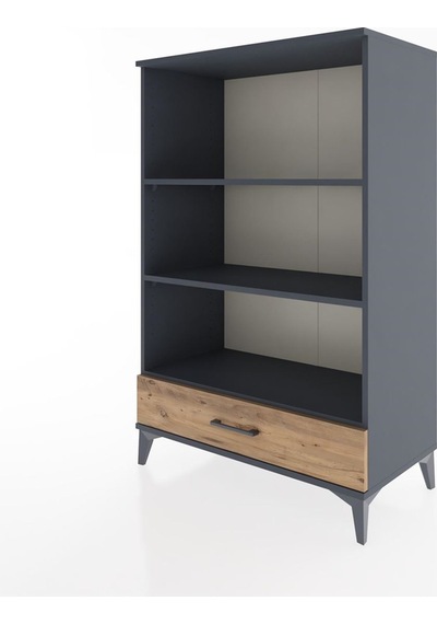 Hyperion Dolap 3 Raflı Tek Çekmeceli 88x44x134 Antrasit-çam Antrasit Hyperion Dolap 3 Raflı Tek Çekmeceli 88x44x134 Antrasit-çam Antrasit
