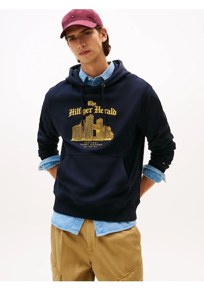 Tommy Hilfiger Herald Skylıne Hoody, Dw5 Lacivert Erkek Hoodie