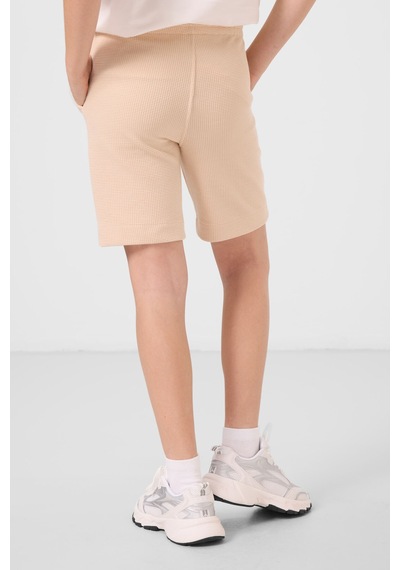 Tommylife Bej Pamuklu Yumuşak Dokulu Standart Fit Basic Erkek Çocuk Şort - 11289 Bej