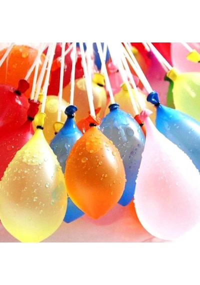 111'li Su Balonu Seti - Kendinden Bağlamalı - Hızlı Dolum Aparatlı Çok Renkli