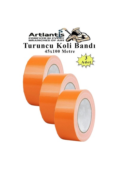 Turuncu Koli Bantı 100 Metre 3 Adet 45mm X 100 Metre Renkli Koli Bandı Extra Güçlü Formül Akrilik Koli Bandı 3 Adet