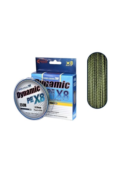 Dynamıc Pe 8X Braıd Lıne 150 Mt Green