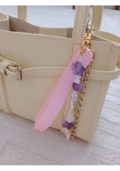 Wisheratelier Mor Ve Pembe Tonlarda Çanta Charmı Mor - Pembe
