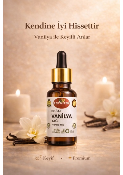 Safvital Vanilya Yağı 20 Ml Aromatik Bakım Yağı Cilt Saç Ve Aromaterapi İçin Kalıcı Hoş Koku