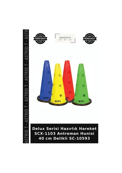 Delux Serisi Hazırlık Hareket Scx-1103 Antreman Hunisi 40 Cm Delikli Sc-10593 Çok Renkli