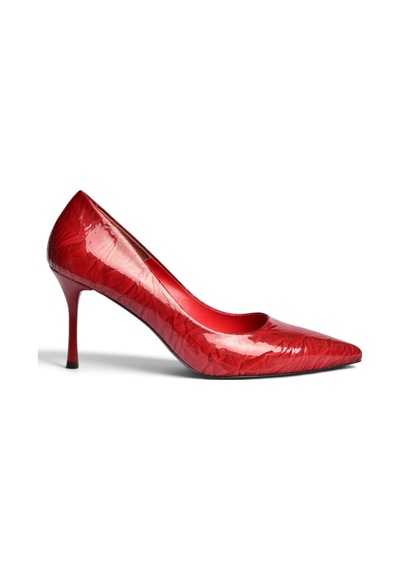 Fox Shoes Z676050008 Kırmızı Rugan İnce Topuklu Kadın Stiletto Ayakkabı