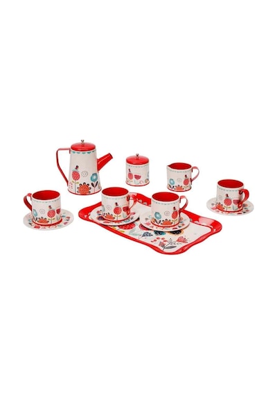 4939 Sun-yfn-lch-metal Çay Seti Çiçek Dsn 2a 12prç