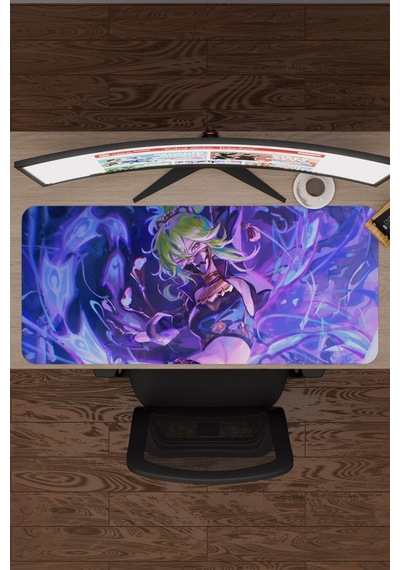 Kuki Shinobu Genshin Impact Anime Oyuncu V1 - 90x40 Xxl Gaming Mouse Pad Fare Altlığı